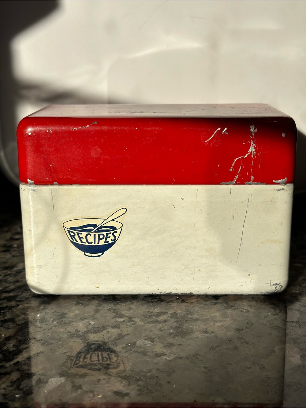 Mid-century modern collectible recipe box